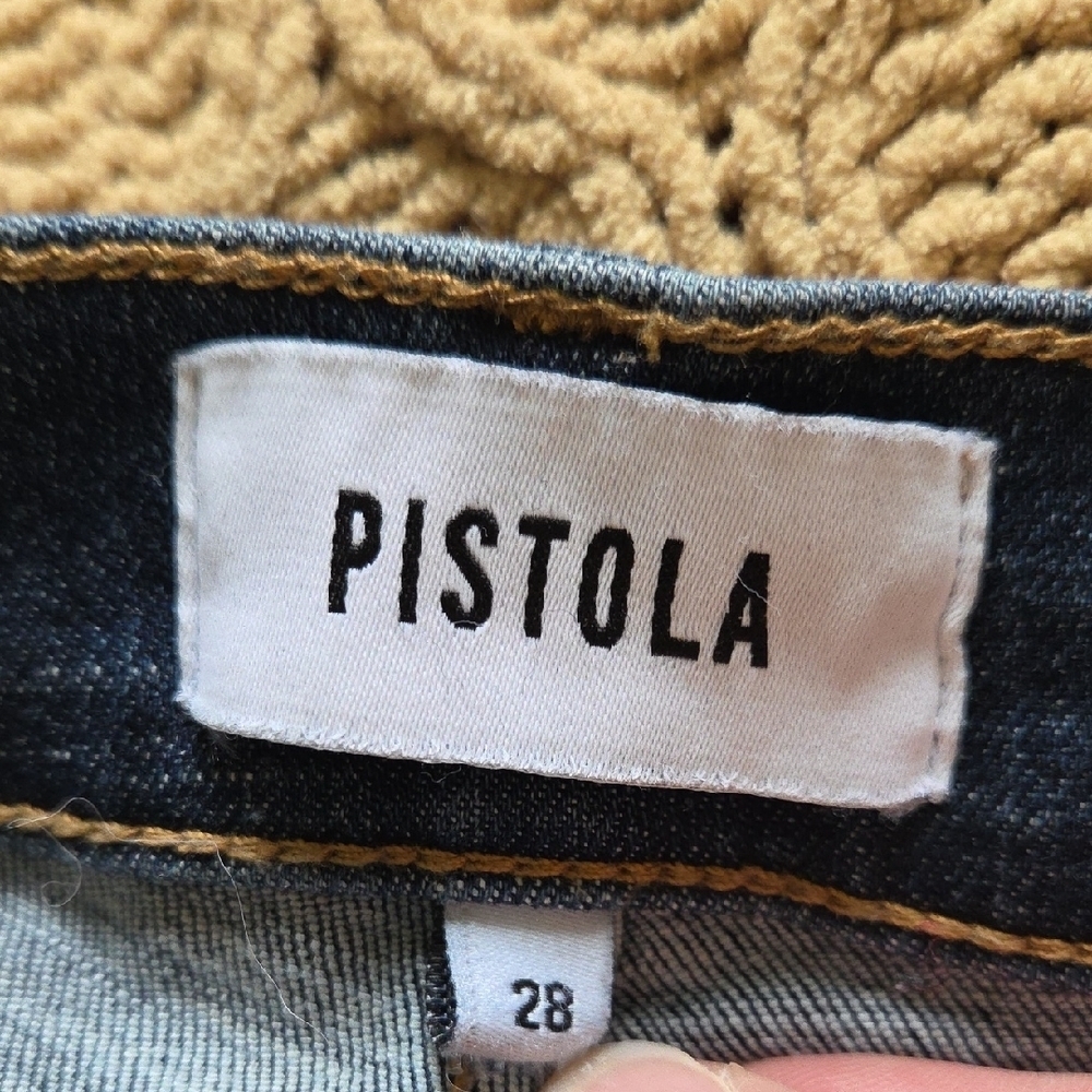 Pistola 'Aline' High Rise Dark Wash Skinny Ankle Jeans w/ Button Fly - Size 28 - Picture 9 of 11